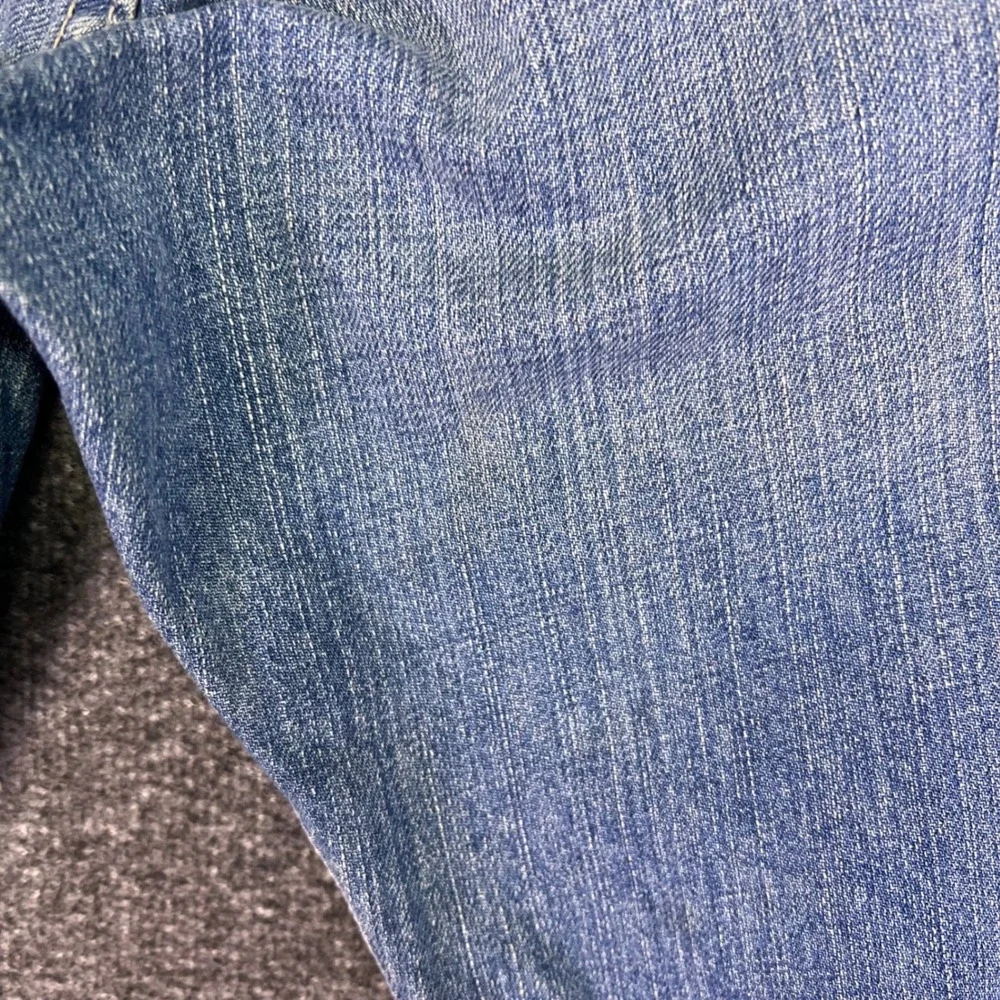Levis 514 Slim Straight Mens 32x33 Blue Distressed Casual Rugged Denim Jeans
